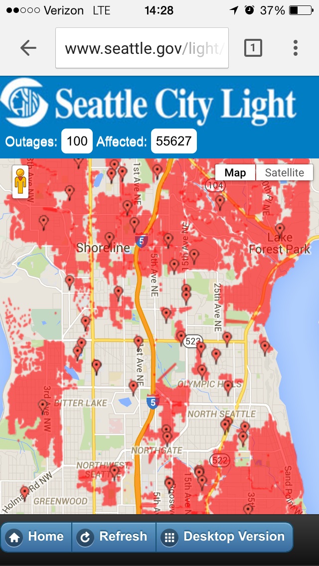 Power outages in North Seattle News City of Shoreline